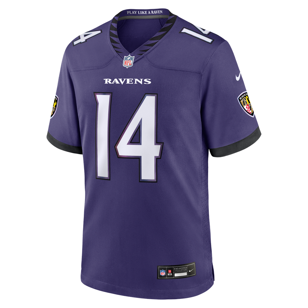 Men's Nike Baltimore Ravens Kyle Hamilton Purple Team Game NFL Jersey