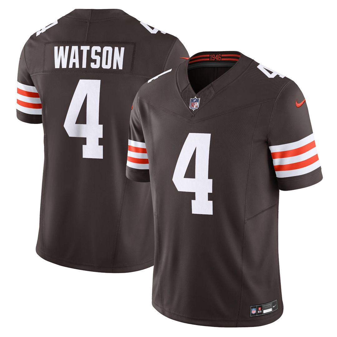 Men's Nike Cleveland Browns Deshaun Watson Brown Vapor F.U.S.E. Limited NFL Jersey