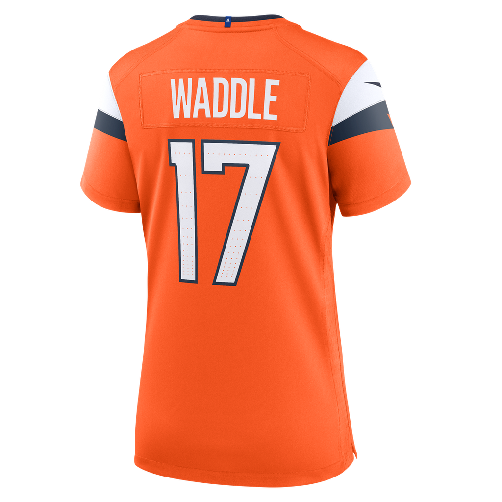 Women's Nike Denver Broncos Jaylen Waddle Orange Game NFL Jersey