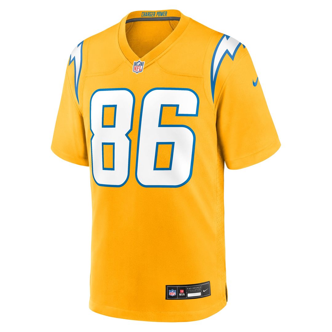 Men's Nike Los Angeles Chargers Oronde Gadsden Gold Alternate Charger Power Game NFL Jersey