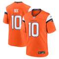 Youth Nike Denver Broncos Bo Nix Orange Game NFL Jersey