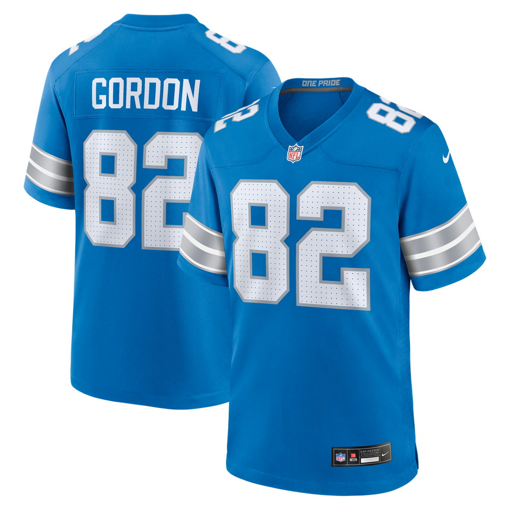 Men's Nike Detroit Lions Thomas Gordon Blue Team Game NFL Jersey
