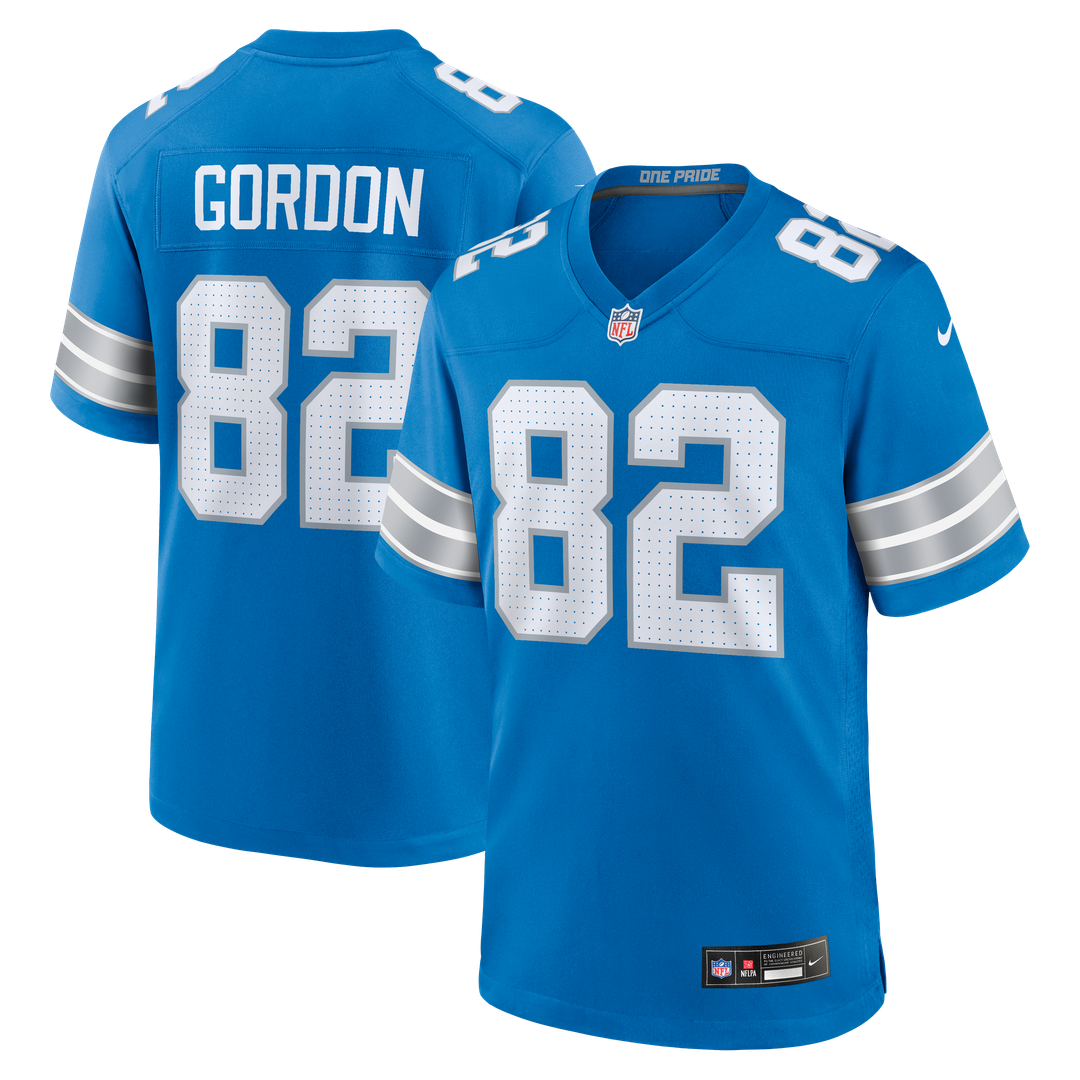 Men's Nike Detroit Lions Thomas Gordon Blue Team Game NFL Jersey