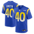 Men's Nike Los Angeles Rams Jesse Luketa Royal Team Game NFL Jersey