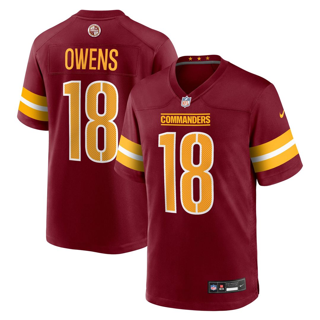 Men's Nike Washington Commanders Tyler Owens Burgundy Team Game NFL Jersey