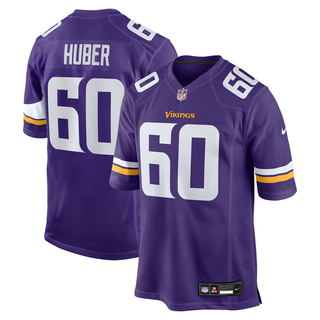 Men's Nike Minnesota Vikings Joe Huber Purple Team Game NFL Jersey