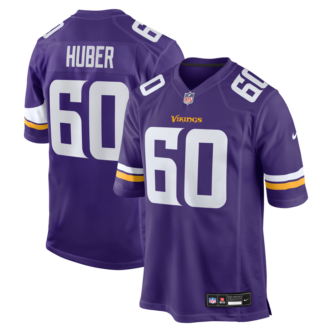 Men's Nike Minnesota Vikings Joe Huber Purple Team Game NFL Jersey