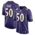 Men's Nike Baltimore Ravens Adisa Isaac Purple Team Game NFL Jersey