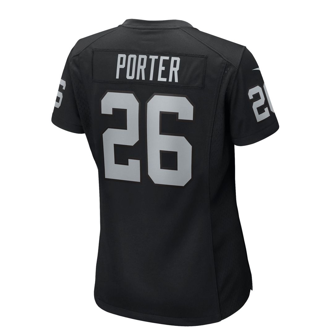 Women's Nike Las Vegas Raiders Darien Porter Black Team Game NFL Jersey