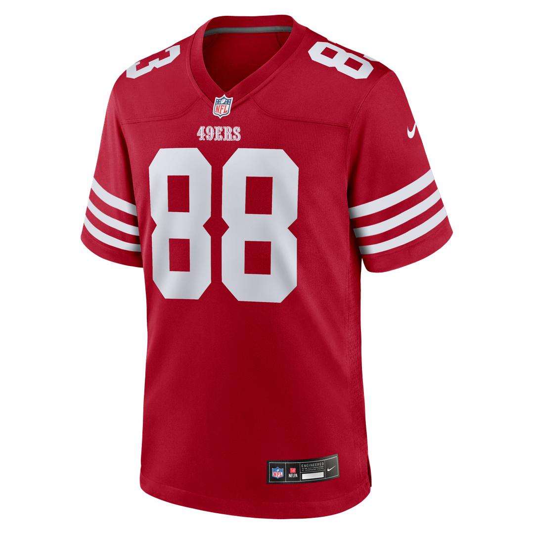 Men's Nike San Francisco 49ers Jake Tonges Scarlet Team Game NFL Jersey