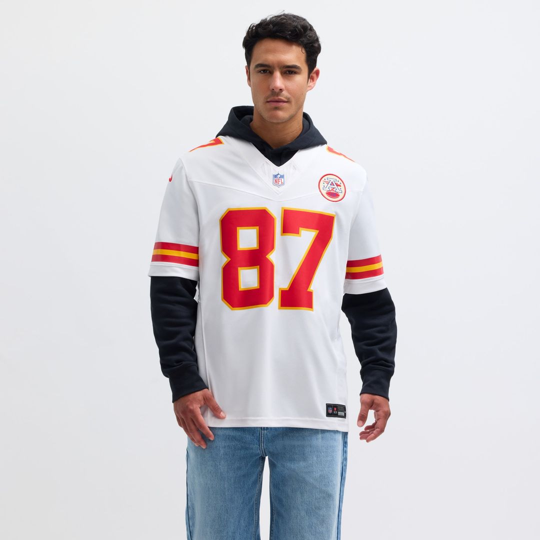 Men's Nike Kansas City Chiefs Travis Kelce White Vapor F.U.S.E. Limited NFL Jersey