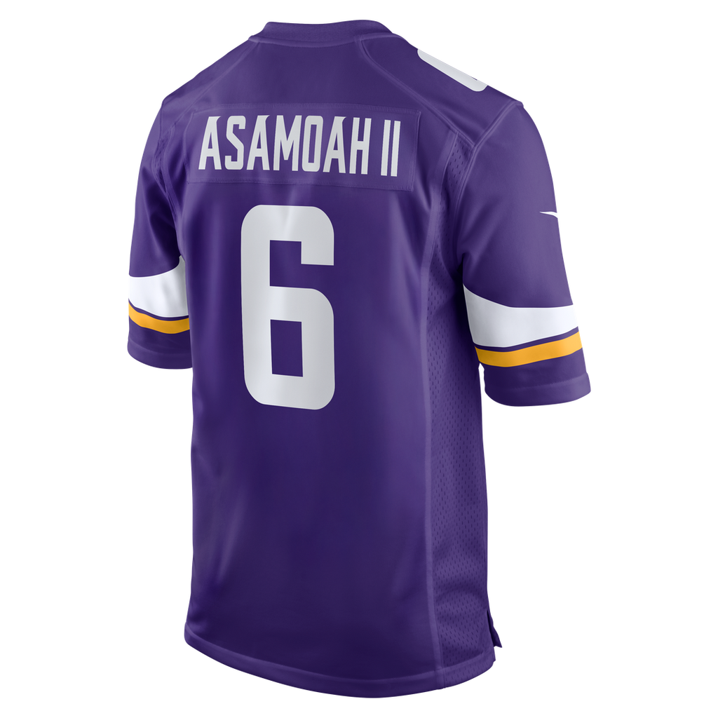 Men's Nike Minnesota Vikings Brian Asamoah II Purple Game NFL Jersey