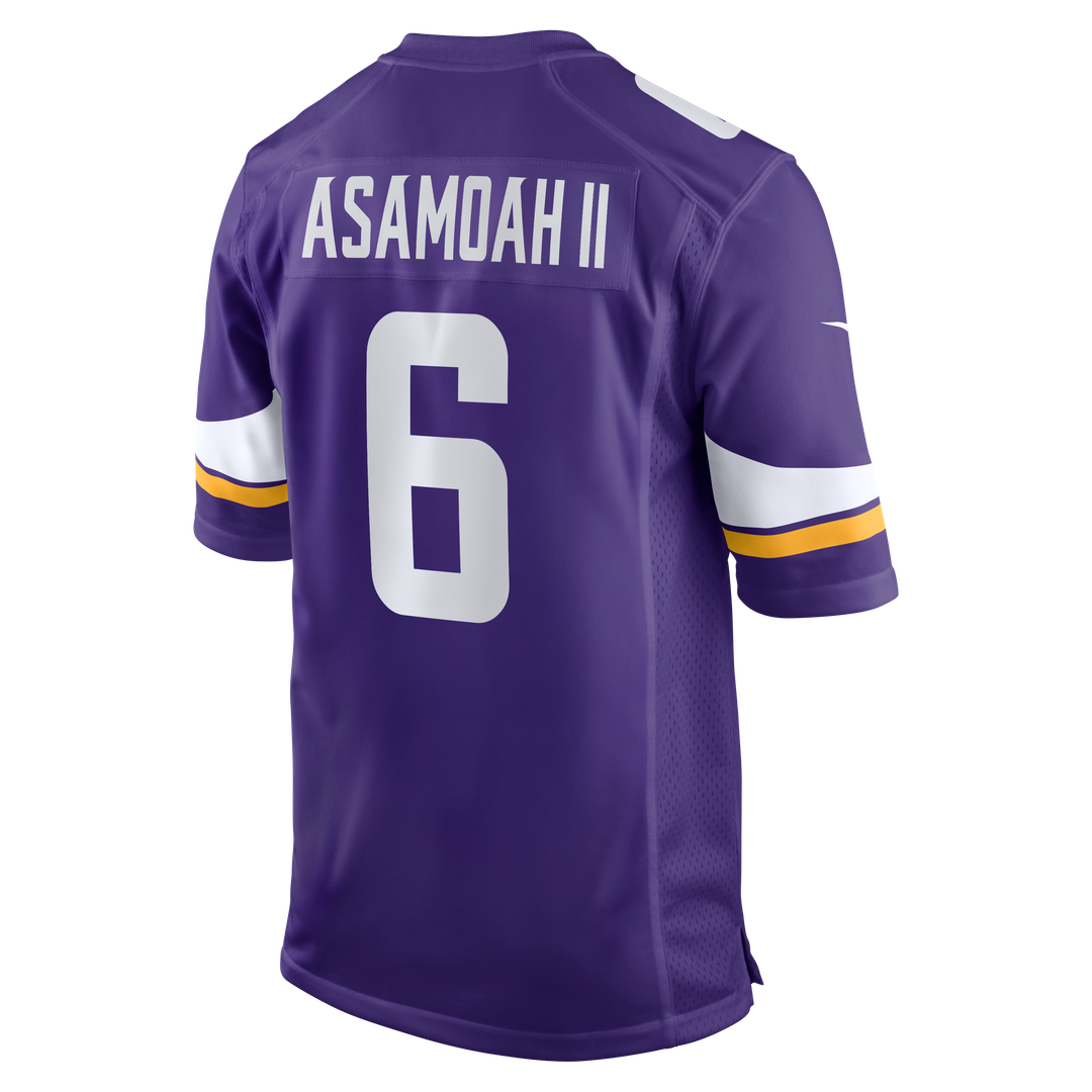 Men's Nike Minnesota Vikings Brian Asamoah II Purple Game NFL Jersey