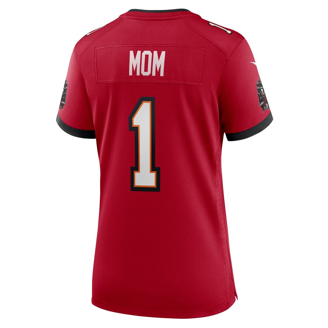Women's Nike Tampa Bay Buccaneers Number 1 Mom Red Game NFL Jersey