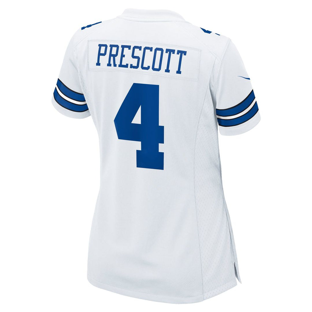 Women's Nike Dallas Cowboys Dak Prescott White Team Game NFL Jersey