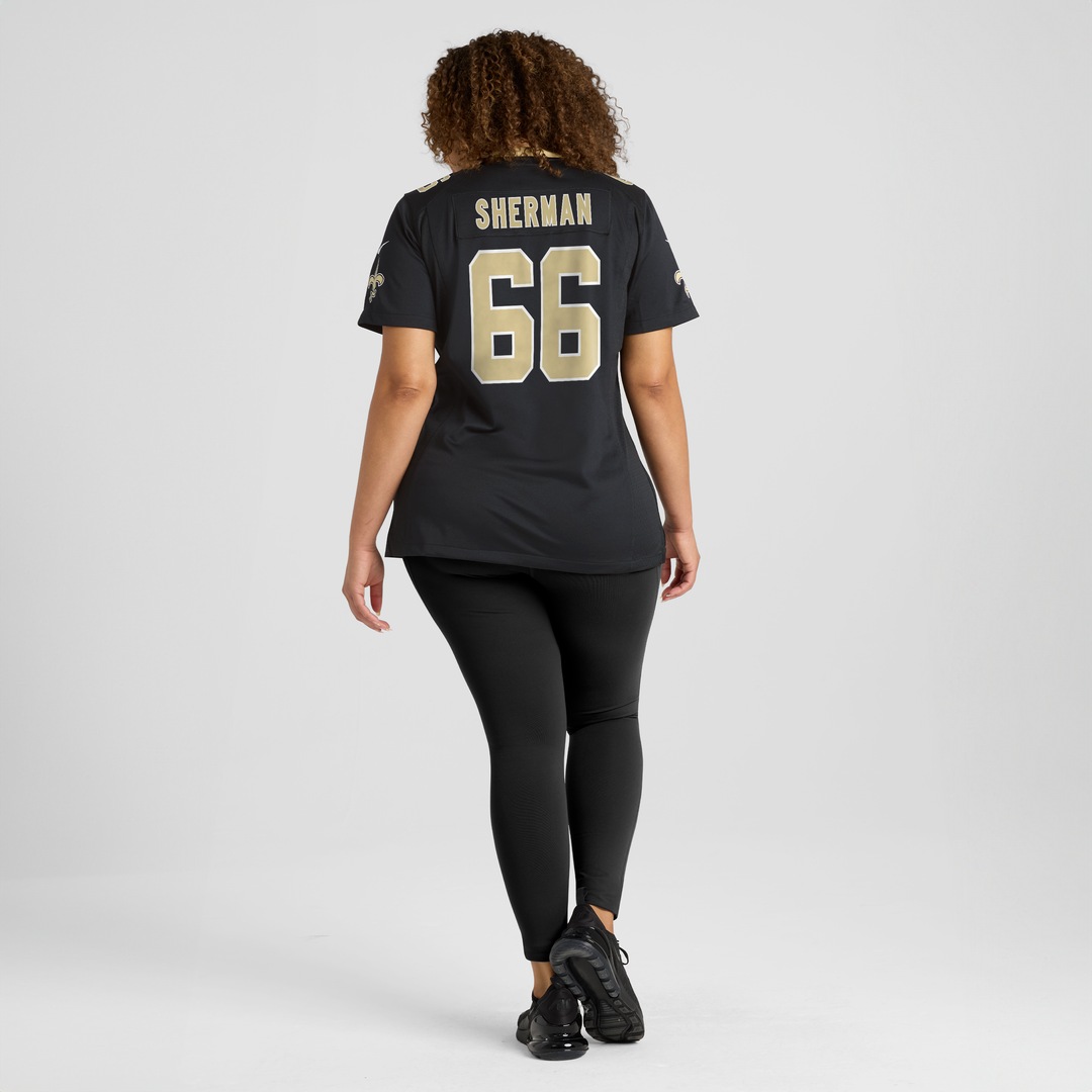 Women's Nike New Orleans Saints William Sherman Black Team Game NFL Jersey