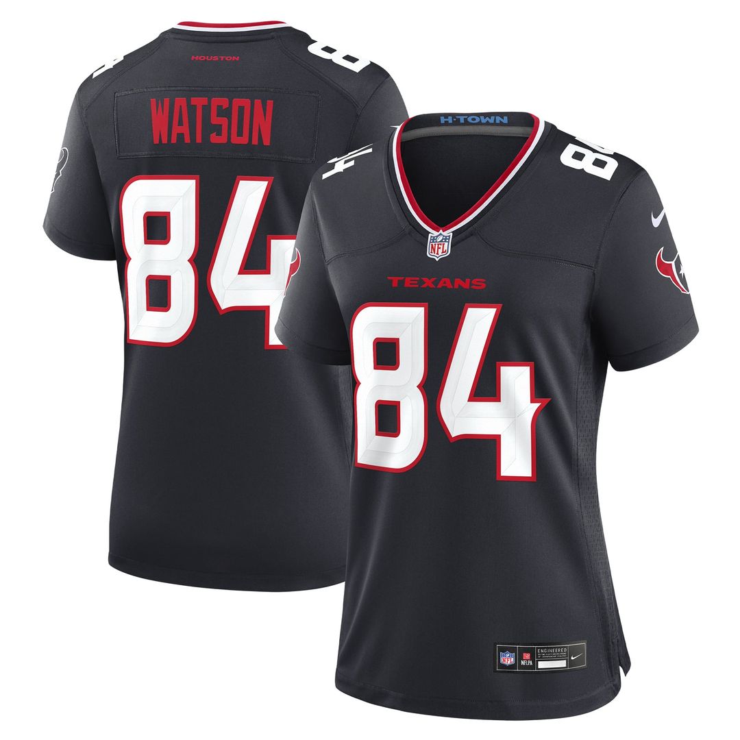 Women's Nike Houston Texans Justin Watson Navy Team Game NFL Jersey