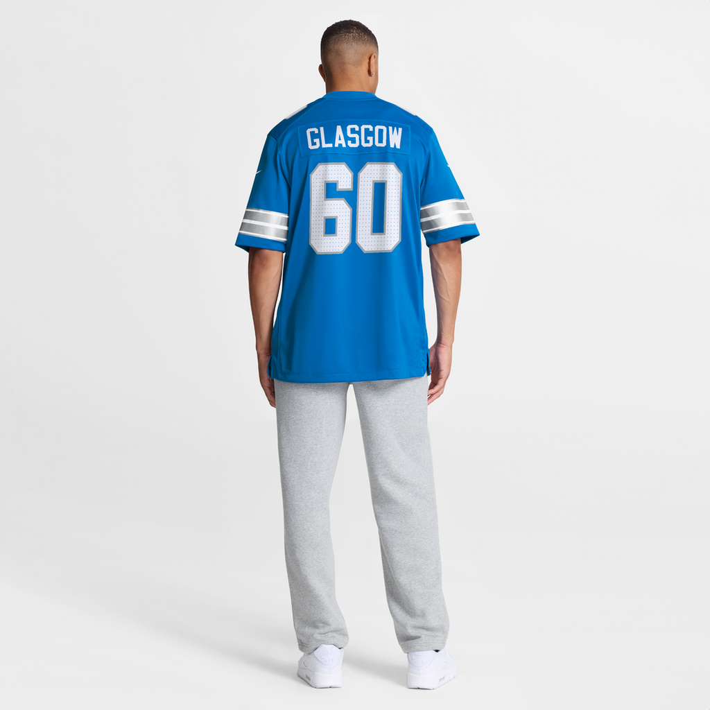 Men's Nike Detroit Lions Graham Glasgow Blue Team Game NFL Jersey