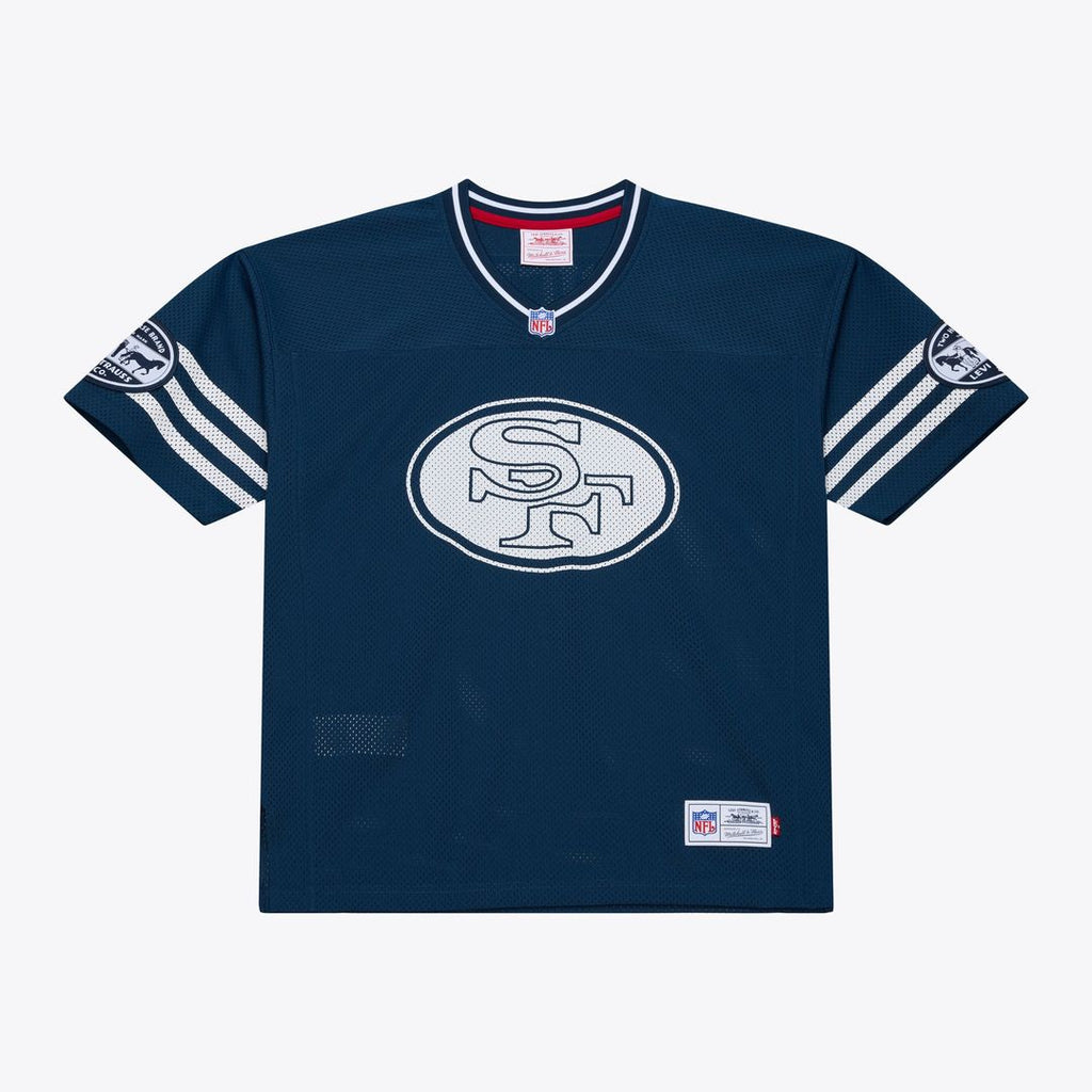 Men's Mitchell & Ness San Francisco 49ers Jerry Rice Navy x Levi's Unisex Legacy NFL Jersey