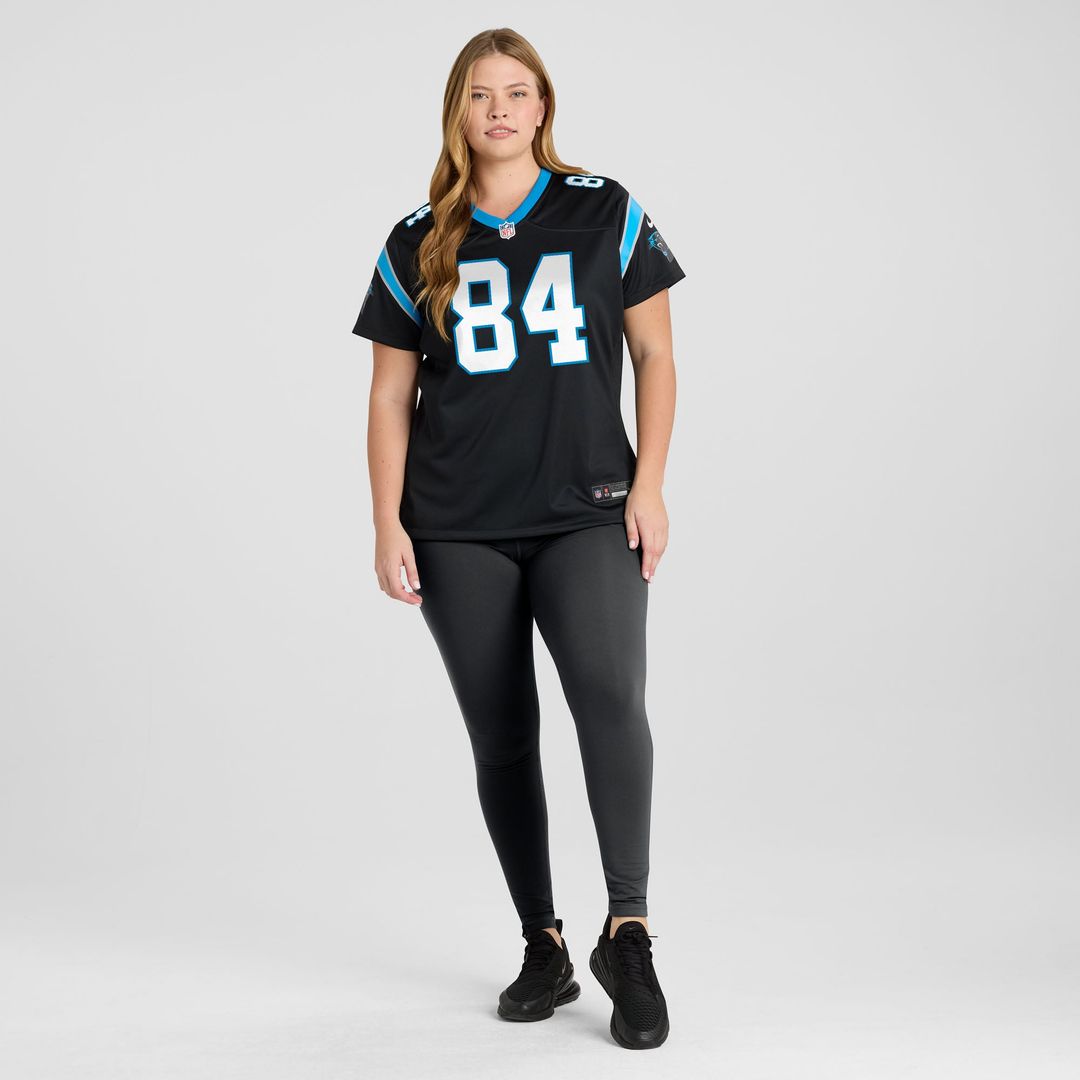 Women's Nike Carolina Panthers Mitchell Evans Black Team Game NFL Jersey