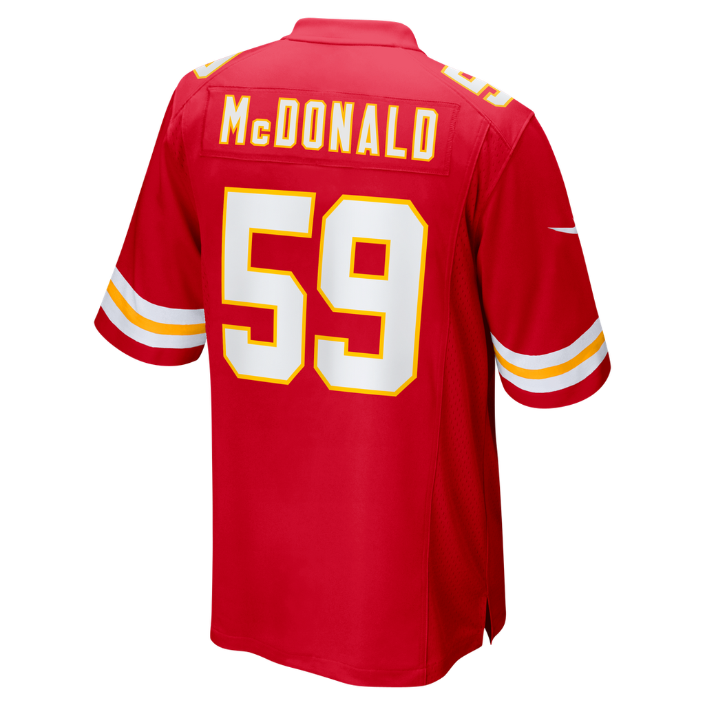 Men's Nike Kansas City Chiefs Cooper McDonald Red Team Game NFL Jersey