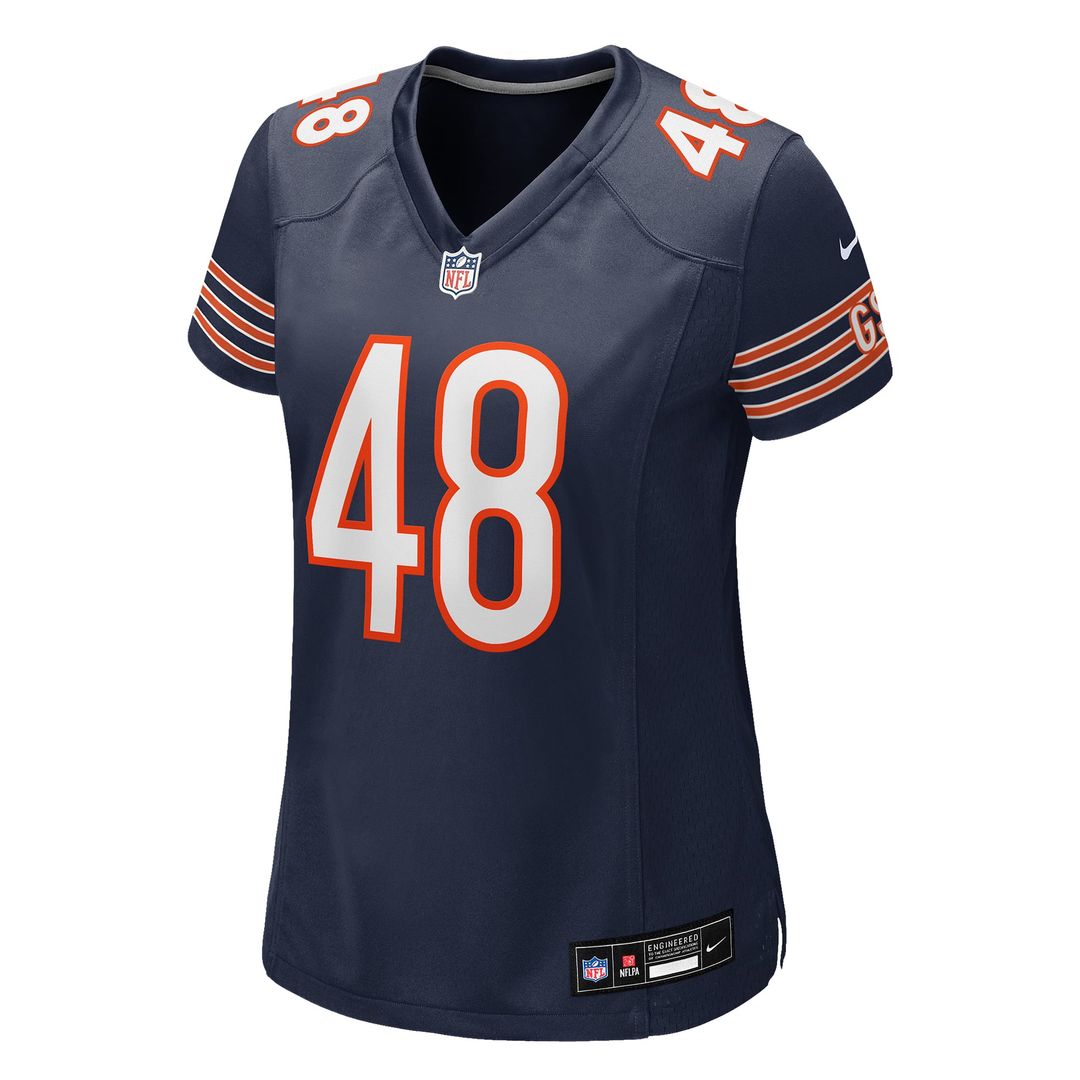 Women's Nike Chicago Bears D'Marco Jackson Navy Team Game NFL Jersey