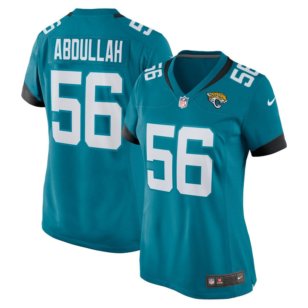 Women's Nike Jacksonville Jaguars Yasir Abdullah Teal Team Game NFL Jersey
