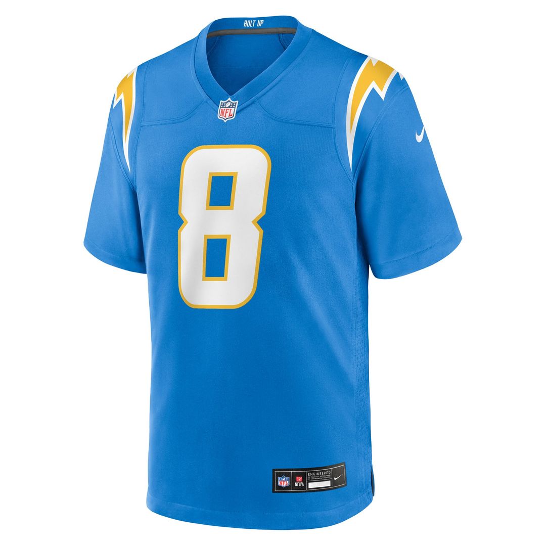 Men's Nike Los Angeles Chargers Omarion Hampton Powder Blue Game Player NFL Jersey