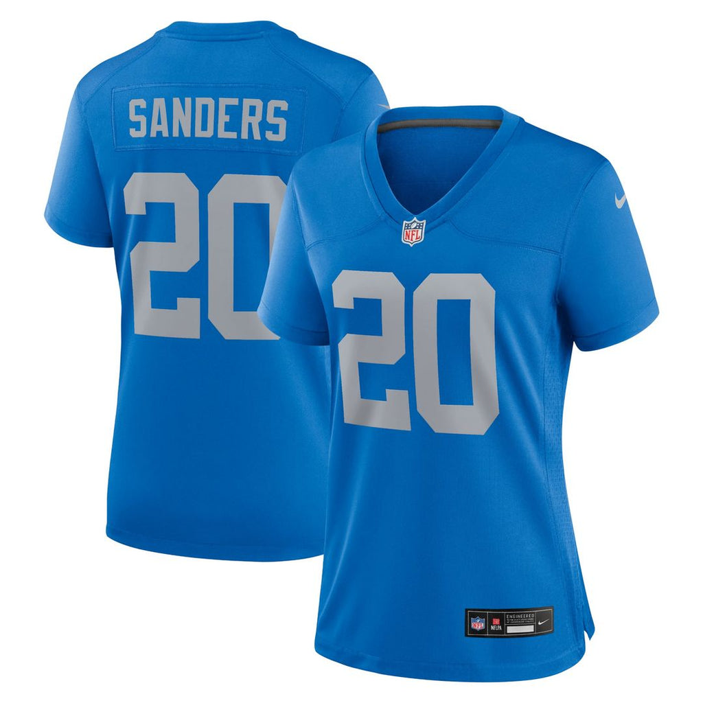 Women's Nike Detroit Lions Barry Sanders Blue Alternate Game NFL Jersey