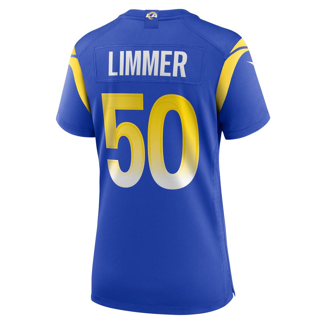Women's Nike Los Angeles Rams Beaux Limmer Royal Game NFL Jersey
