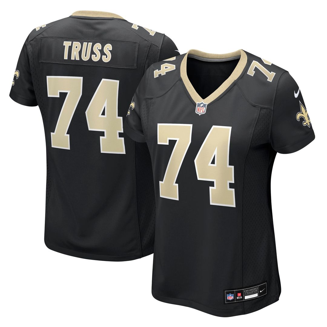 Women's Nike New Orleans Saints Xavier Truss Black Team Game NFL Jersey