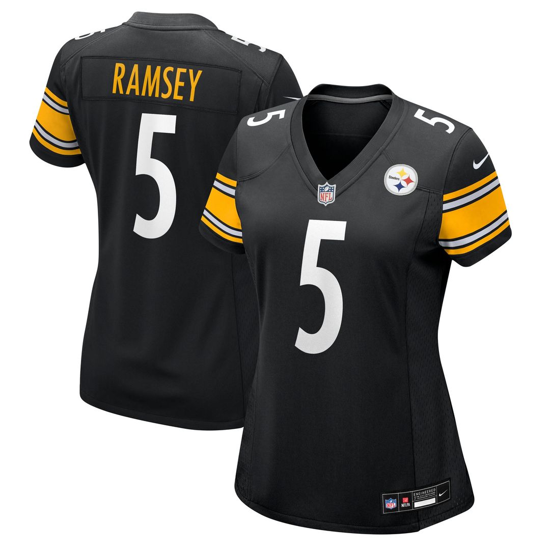 Women's Nike Pittsburgh Steelers Jalen Ramsey Black Team Game NFL Jersey