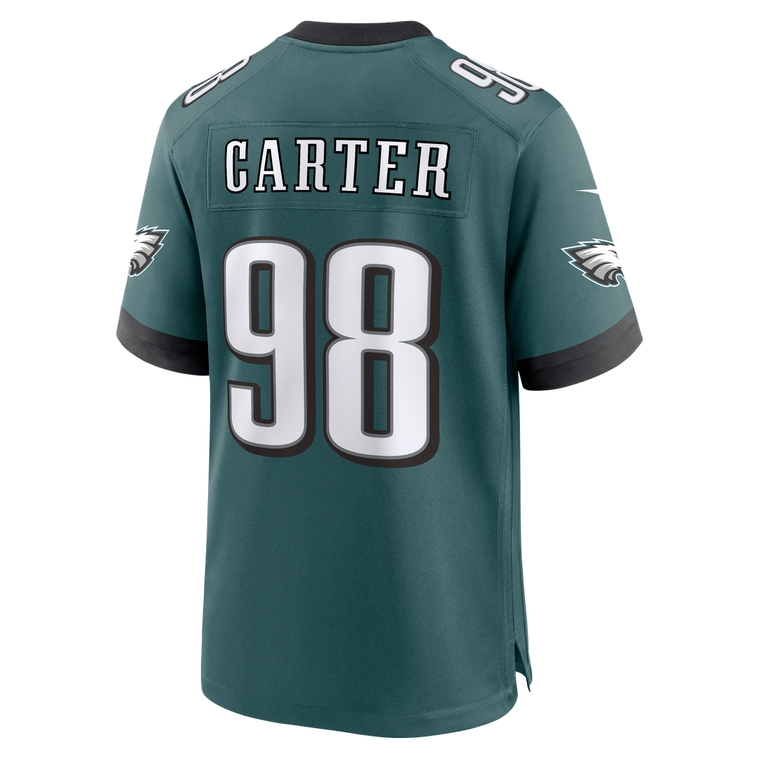 Men's Nike Philadelphia Eagles Jalen Carter Midnight Green Team Game NFL Jersey