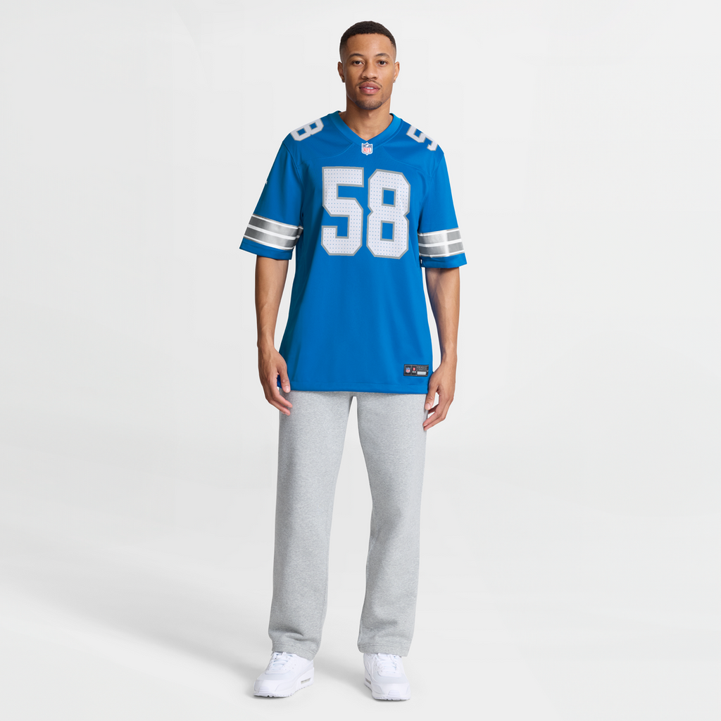 Men's Nike Detroit Lions Penei Sewell Blue Game NFL Jersey