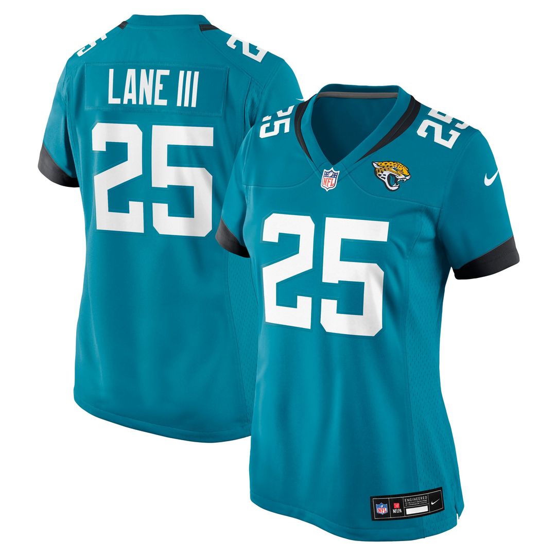 Women's Nike Jacksonville Jaguars Rayuan Lane III Teal Team Game NFL Jersey