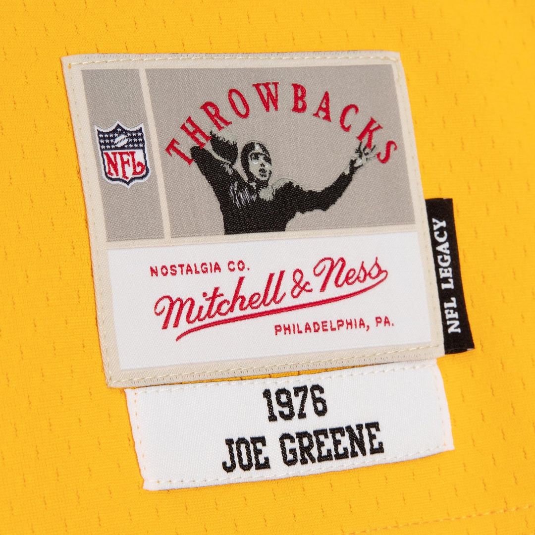 Men's Mitchell & Ness Pittsburgh Steelers Joe Greene Black/Gold 1976 Split Legacy Replica NFL Jersey