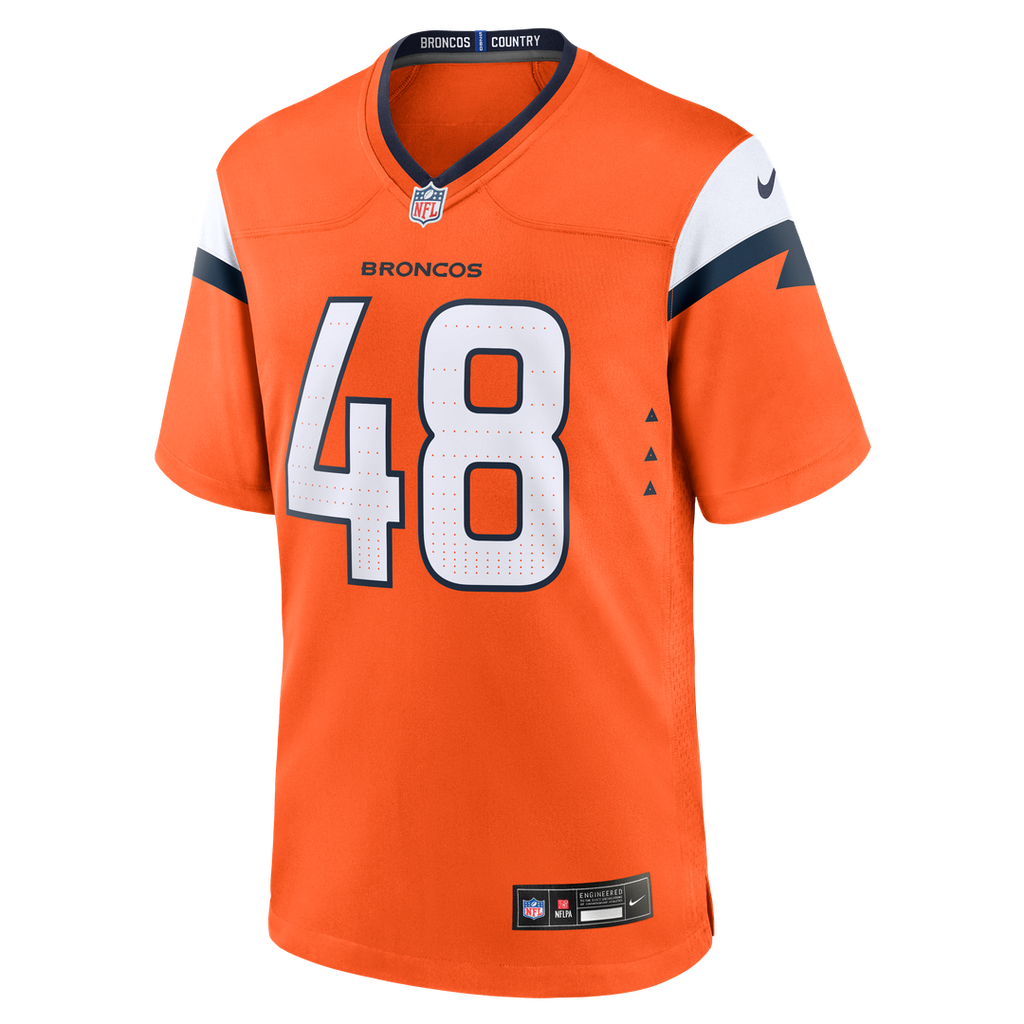 Men's Nike Denver Broncos Mitchell Fraboni Orange Team Game NFL Jersey