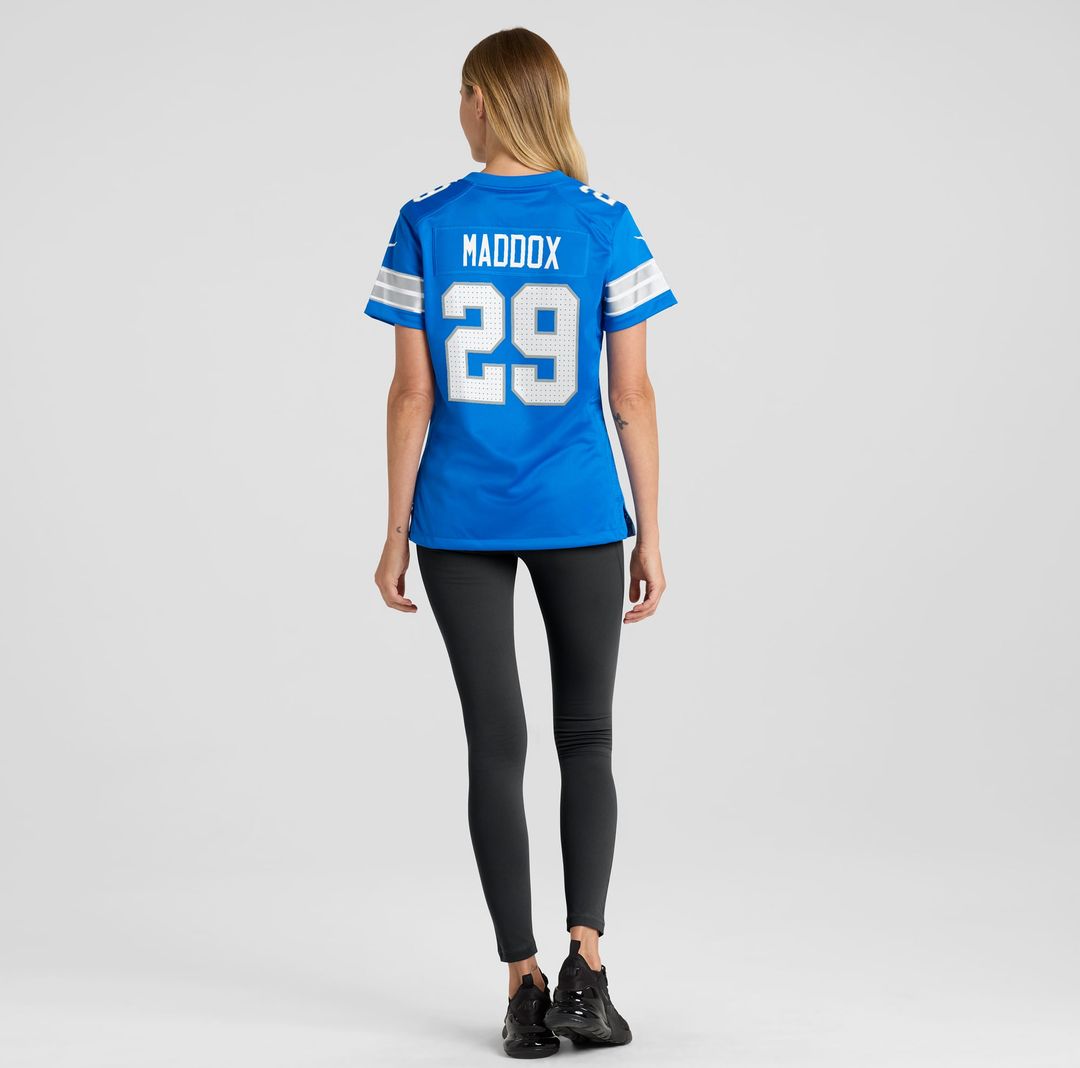 Women's Nike Detroit Lions Avonte Maddox Blue Team Game NFL Jersey