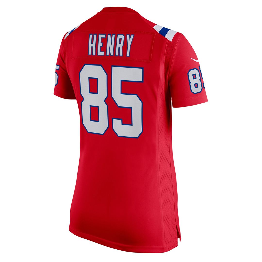 Women's Nike New England Patriots Hunter Henry Red Team Game NFL Jersey