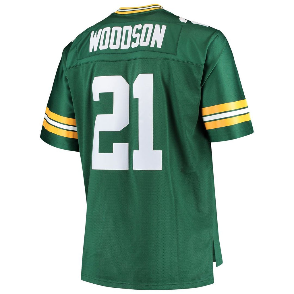 Men's Big & Tall Mitchell & Ness Green Bay Packers Charles Woodson Green 2010 Retired Player Replica NFL Jersey