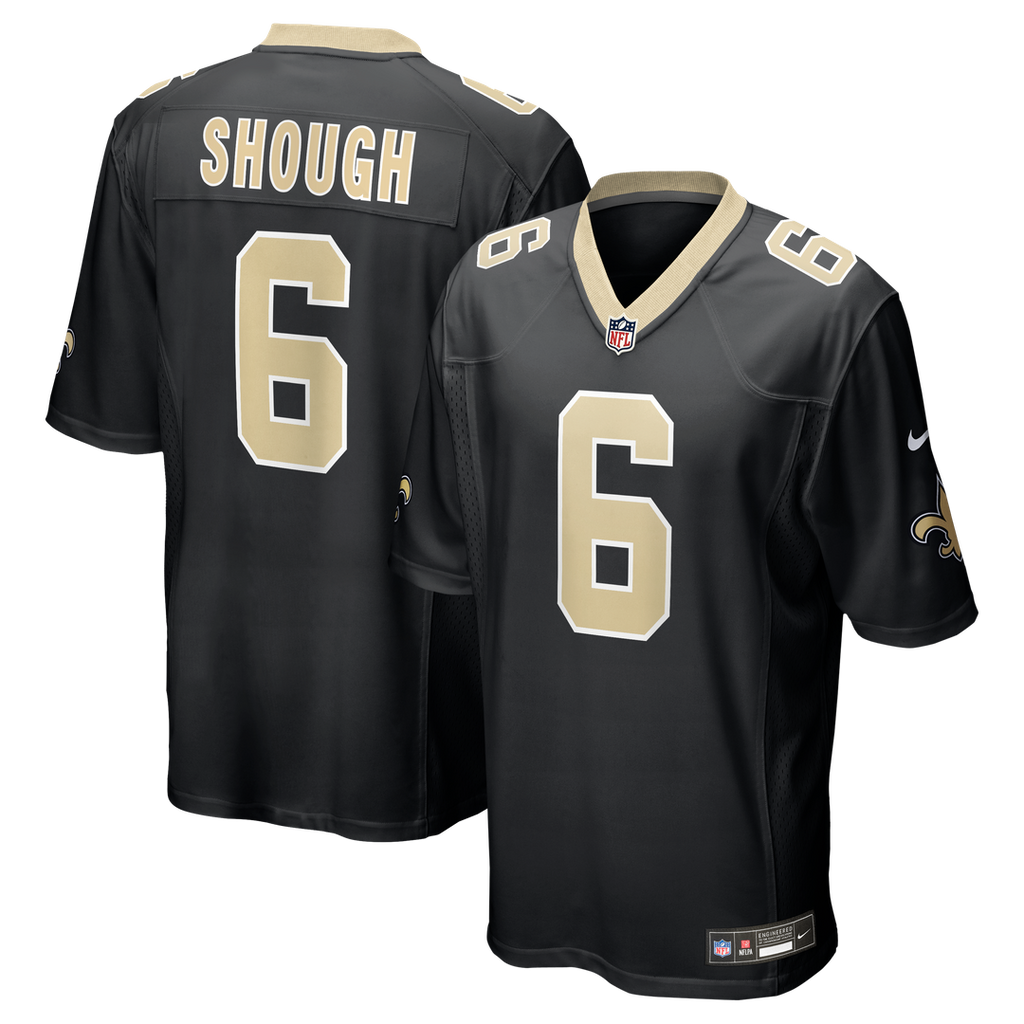 Men's Nike New Orleans Saints Tyler Shough Black Game NFL Jersey