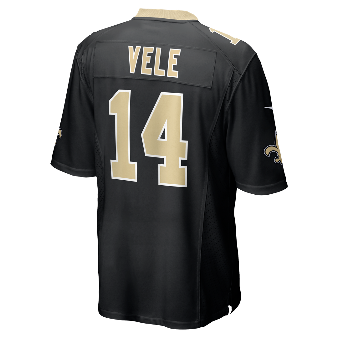 Men's Nike New Orleans Saints Devaughn Vele Black Team Game NFL Jersey