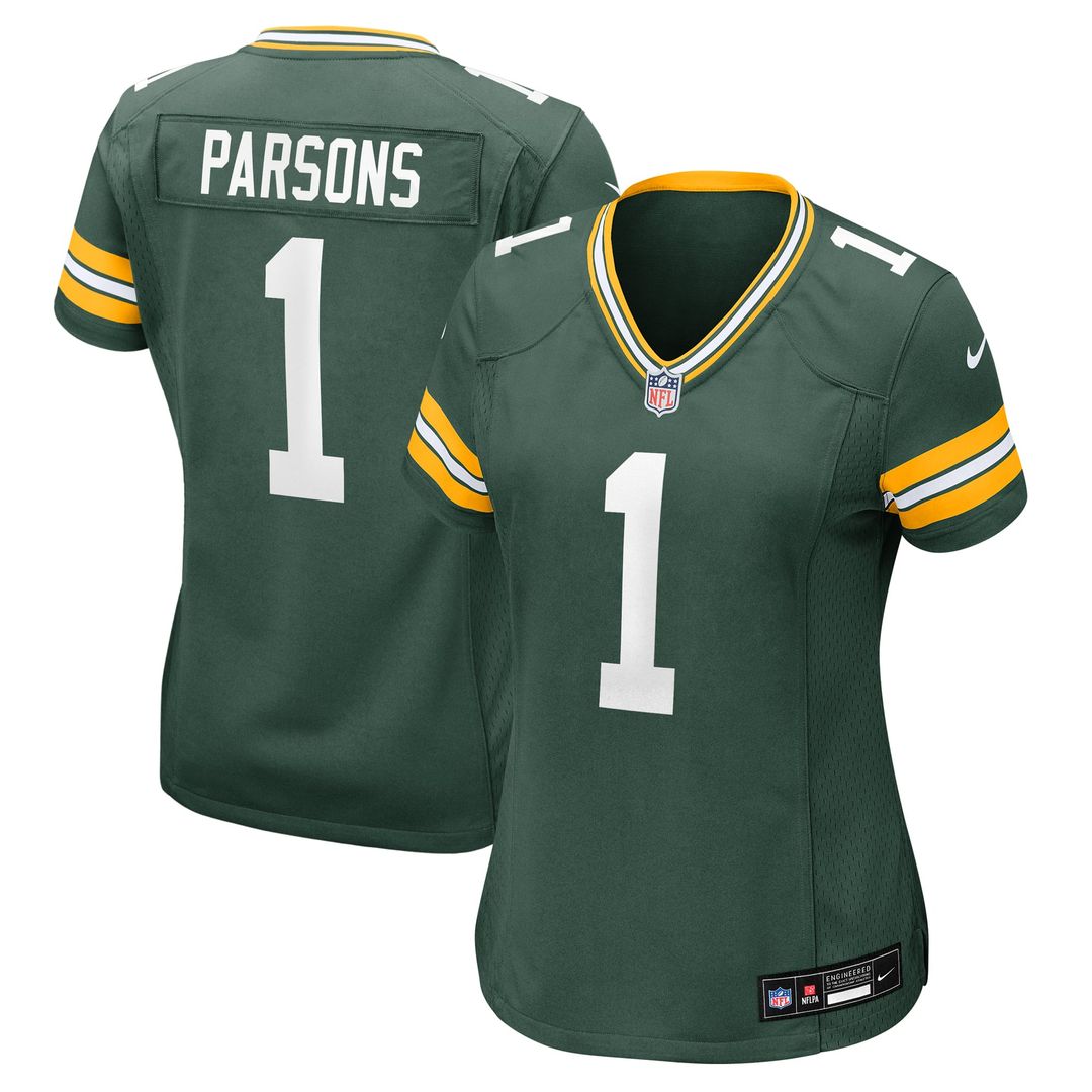 Women's Nike Green Bay Packers Micah Parsons Green Game Player NFL Jersey