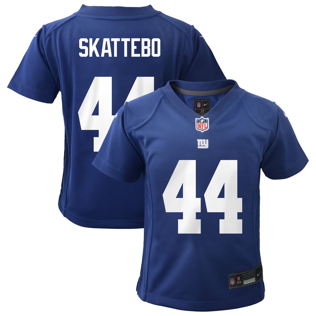 Toddler Nike New York Giants Cam Skattebo Royal Team Game NFL Jersey
