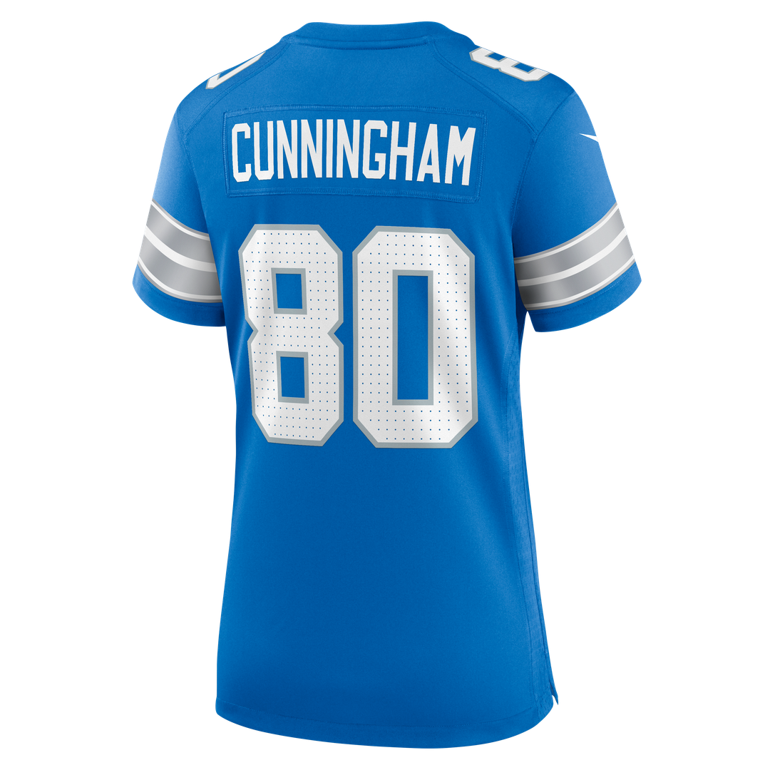 Women's Nike Detroit Lions Malik Cunningham Blue Team Game NFL Jersey
