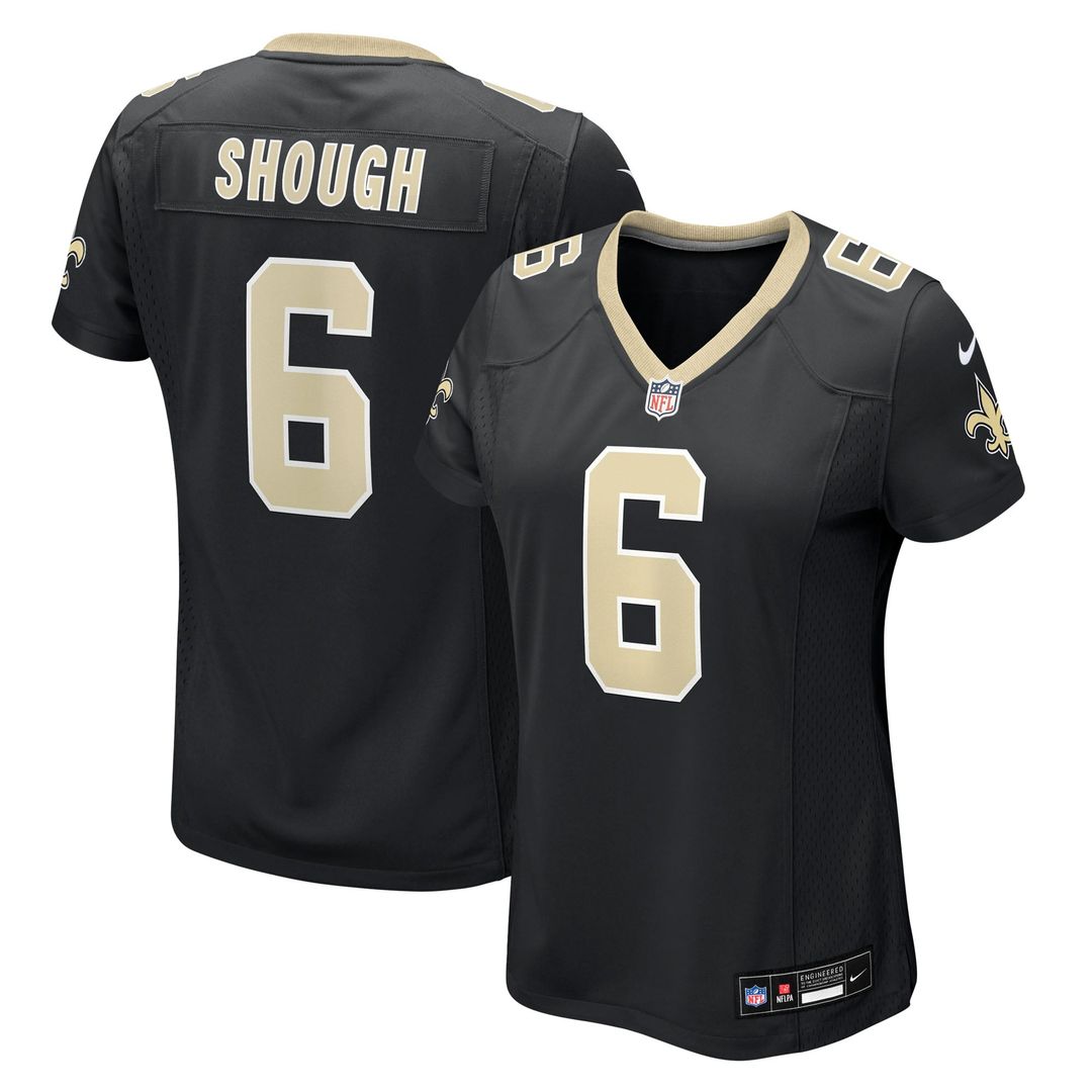 Women's Nike New Orleans Saints Tyler Shough Black Game NFL Jersey