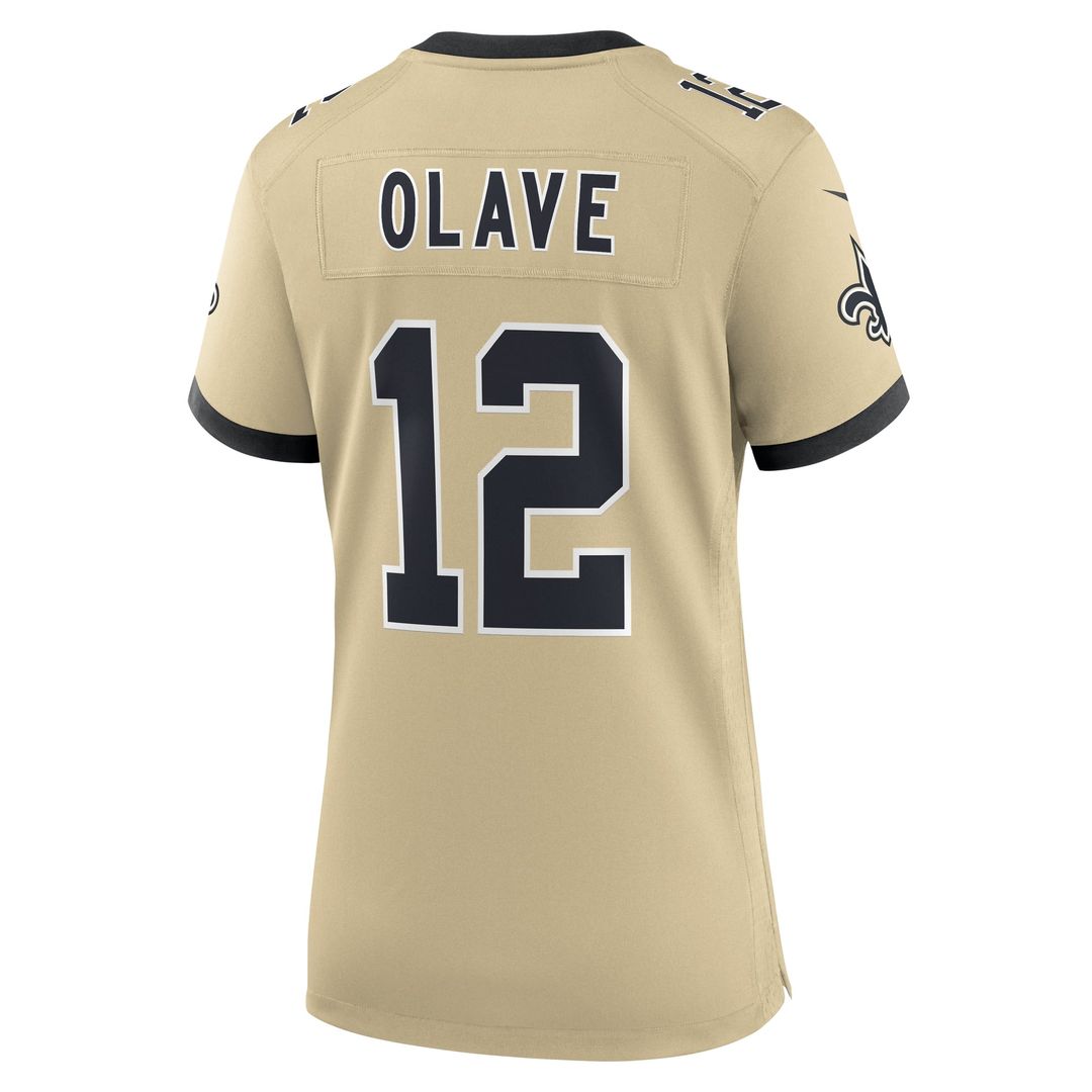 Women's Nike New Orleans Saints Chris Olave Gold Gameday Golds Alternate Game Player NFL Jersey