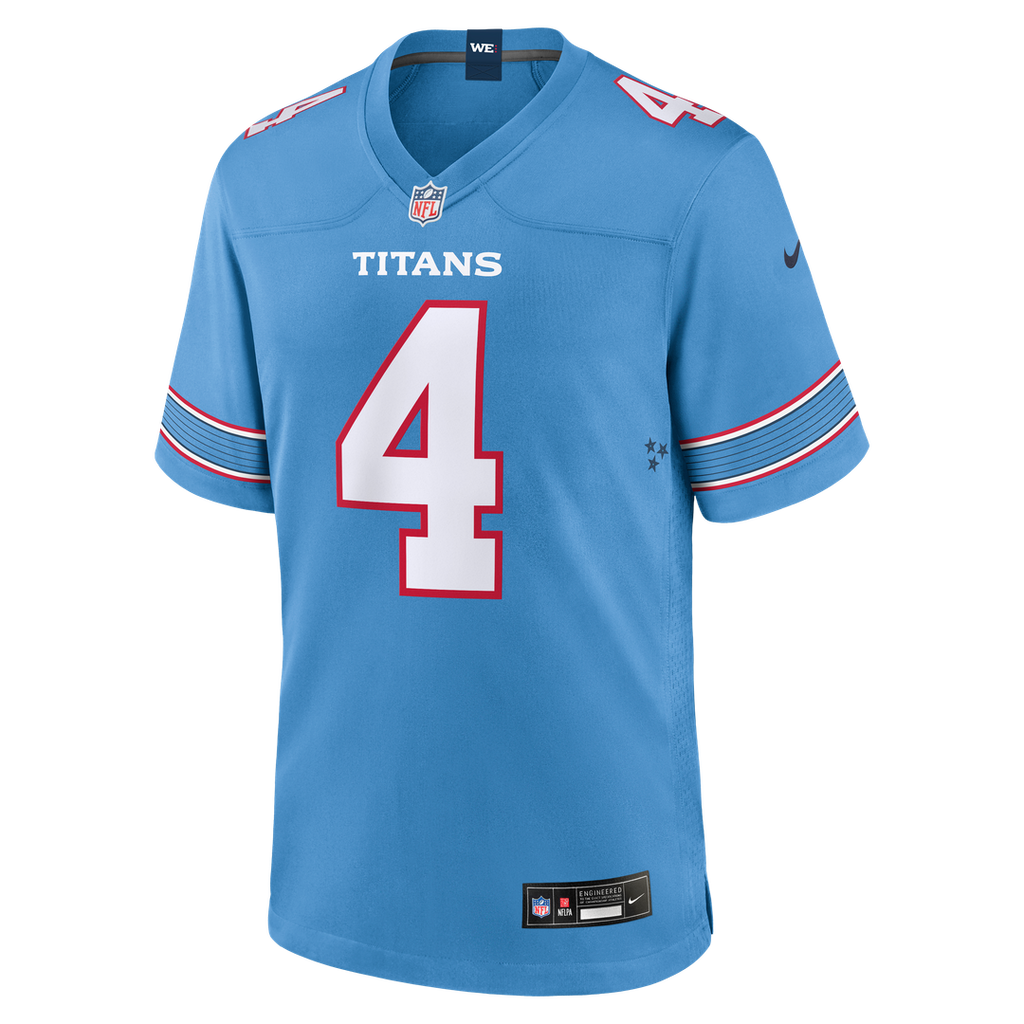 Men's Nike Tennessee Titans Wan'Dale Robinson Light Blue Team Game NFL Jersey