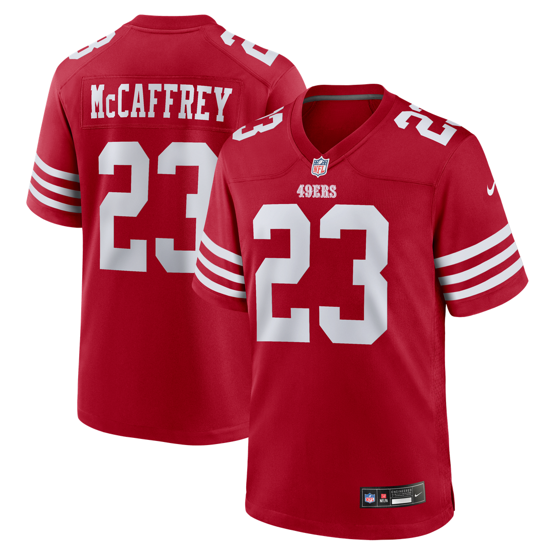 Men's Nike San Francisco 49ers Christian McCaffrey White Game Player NFL Jersey