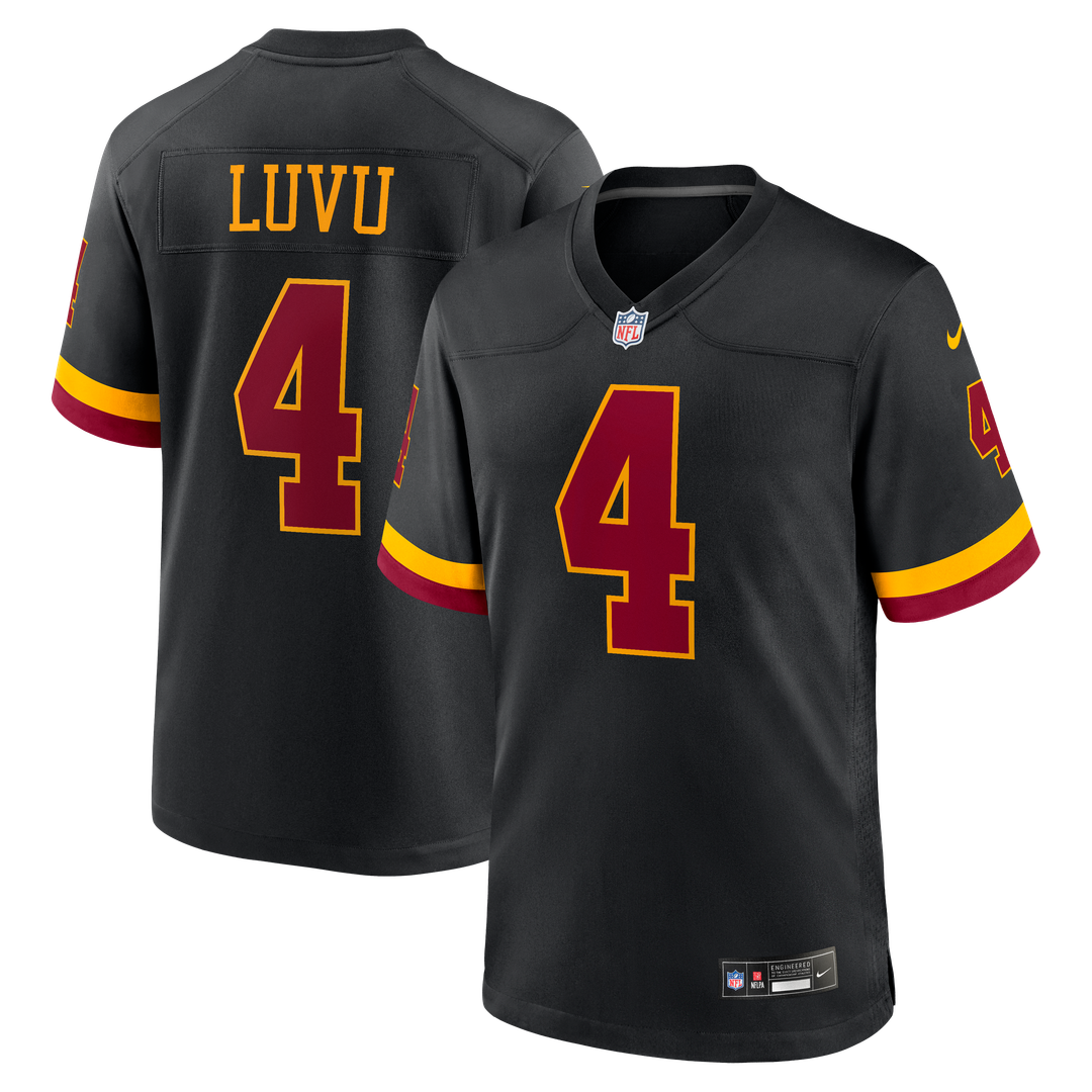 Men's Nike Washington Commanders Frankie Luvu Black Hail Raiser Alternate Game NFL Jersey